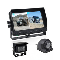 Système d'écran partagé LCD VD 9 pouces AHD Quad Monitor 2-4 canaux avec câble, enregistrement 1080P, aide au recul pour voiture et camion