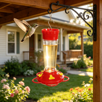 Mangeoire à eau pour colibris transparente avec 5 ports pour le nectar, en plastique durable et écologique, pour jardin extérieur