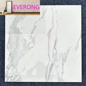 Carreaux de sol en grès céramique blanc Carrara 8 mm, 60x60 cm, design moderne, surface émaillée, haute qualité, pour supermarché - Product Image 4