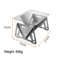 2026 grilles de barbecue pliantes petit gril de barbecue gril de charbon de bois portatif d'acier inoxydable pour le camping