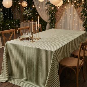 <span class=keywords><strong>Tovaglie</strong></span> <span class=keywords><strong>Eleganti</strong></span> Personalizzate con Motivo a Righe Stampato, per Matrimoni, Banchetti, Feste e Decorazioni da Giardino - Product Image 1