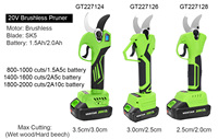 Sécateur électrique industriel VERTAK 20V, lame SK5, portable, pour couper les branches d'arbres, sécateur électrique sans balais pour le jardin