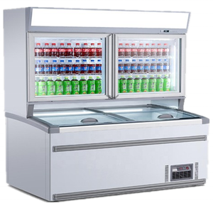 Réfrigérateur-congélateur combiné avec porte vitrée pour supermarché, modèle KCE-16ZF - Product Image 1