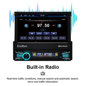 HengMall Cổng Usb Kép Phí<span class=keywords><strong>a</strong></span> Trước Màn Hình Cảm Ứng Din 7 Inch Đơn Âm Thanh Nổi Ô Tô Mp5 Android Kèm Carplay - Product Image 4