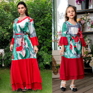 <span class=keywords><strong>Tenue</strong></span> de vacances pour mère et fille, pays <span class=keywords><strong>du</strong></span> Moyen-Orient, vêtements pour femmes de Dubaï, robe - Product Image 2