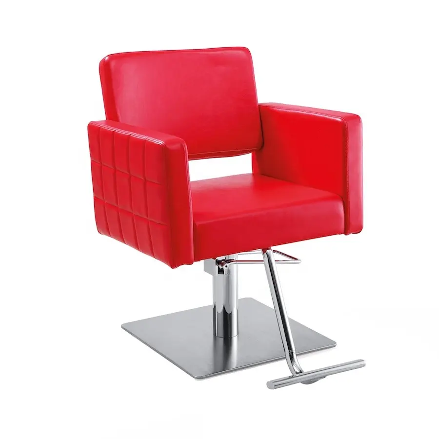 Chaise de coiffeur rouge, mobilier de salon de coiffure, haute qualité