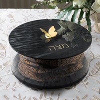 Boîte à Matzah en acrylique-Boîte à Matzah en Lucite pour Pâque-Cadeau Judaica-variété de couleurs-Bouton papillon-Fermeture magnétique