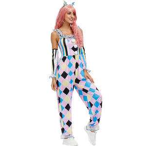 2025รูปแบบใหม่ของรูปเพชร Quenny ชุดสีชมพูตรงกับชุดบนเวทีละครสัตว์ชุดฮาโลวีนปารีส Costume.3ตัวตลกของผู้หญิง - Product Image 3