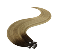 Extensions de cheveux humains en gros pour salon, double trame, cheveux vierges Remy européens russes, tissage invisible sans couture, fournisseur