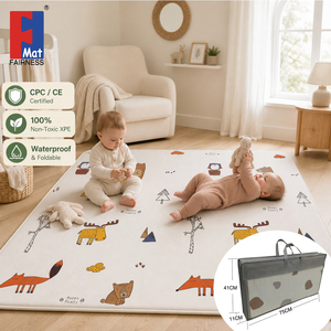 <span class=keywords><strong>Tapis</strong></span> de jeu pliable épais antidérapant pour bébé, <span class=keywords><strong>grand</strong></span> <span class=keywords><strong>format</strong></span>, imperméable, en <span class=keywords><strong>mousse</strong></span> XPE, pour fille et garçon - Product Image 1