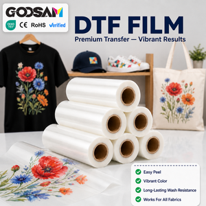 ฟิล์ม PET แบบม้วนสำหรับงานพิมพ์ DTF คุณภาพพรีเมียม ขนาด 30 ซม. 33 ซม. 60 ซม. แบบสองหน้า ผิวด้าน ลอกได้ทั้งแบบร้อนและเย็น สำหรับงานพิมพ์อิงค์เจ็ท  ถ่ายโอนความร้อน สำหรับเสื้อยืดและงานพิมพ์บนเสื้อผ้า - Product Image 1