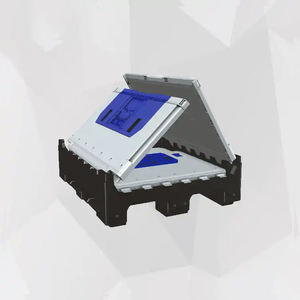 Logística de servicio pesado Contenedor de paletas de plástico móvil Caja de apilamiento Contenedor a granel Agricultura Verduras Caja de paletas de frutas - Product Image 6