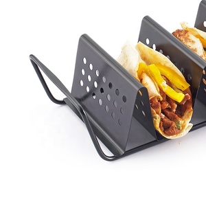 Support à tortillas antiadhésif en fer, forme ondulée, pour burritos et tacos, accessoires de barbecue extérieur, vente en gros - Product Image 2