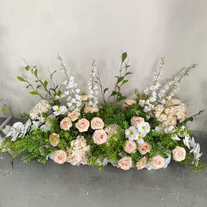Fleurs artificielles en gros, aspect naturel, pour allée, hydrangea blanc, bouquet de fleurs pour mariage - Product Image 2