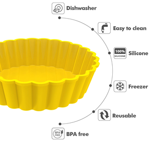 Moule à gâteau en silicone antiadhésif de 4,4 pouces en forme de fleur, qualité alimentaire, outils pour gâteaux et tartes - Product Image 2