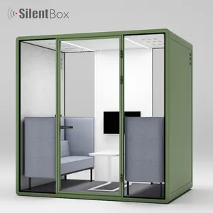 Modern ses geçirmez ofis Pod Set mobilya akıllı telefon Pod ile kapalı akustik telefon kulübesi