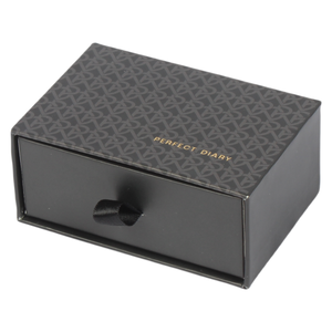 Boîte <span class=keywords><strong>d</strong></span>'emballage cadeau en papier coulissante de petite taille pour <span class=keywords><strong>bijoux</strong></span> Boîtes en papier à tiroir noir avec logo personnalisé avec ruban - Product Image 2