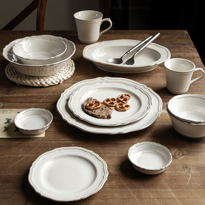 Ensemble d'assiettes en <span class=keywords><strong>porcelaine</strong></span> Nature Vantage <span class=keywords><strong>Assiette</strong></span> Plats Vaisselle Pour Thème Restaurant Hôtel Banquet Événements Vaisselle Assiettes en céramique - Product Image 1