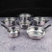 Batterie de cuisine écologique en acier inoxydable Panelas – Ensemble de 12 casseroles et marmites pour cuisinière à induction