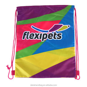 กระเป๋าเป้สะพายหลังแบบมีเชือกผูกสำหรับกีฬากลางแจ้ง ทำจากโพลีเอสเตอร์  สามารถปรับแต่งได้ตามต้องการ ใช้เป็นของขวัญส่งเสริมการขายที่มีโลโก้แบรนด์ - Product Image 2