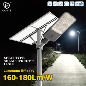 ไฟถนนโซลาร์เซลล์ GCOTS 20W 30W 40W อลูมิเนียม IP65 กันน้ำ ประสิทธิภาพสูง สำหรับถนนกลางแจ้ง สวนสาธารณะ ฟาร์ม แสงสีขาว 6000K เหมือนแสงกลางวัน - Product Image 1