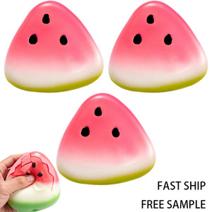 Logo personnalisé, Meilleure vente : Jouet anti-stress Squishy à rebond lent, série fruits (Pastèque croustillante), texture douce et crémeuse - Product Image 1