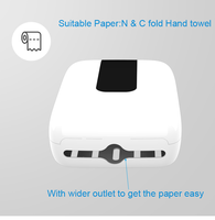 Distributeur de serviettes pliantes en Z mural moderne et écologique en plastique ABS blanc et noir pour cuisine, toilettes, salle de bain et hôtel