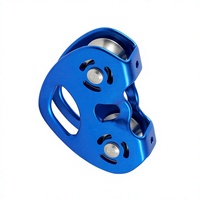 MingPin Système à double poulie de type cœur, résistance à la rupture de 36KN, boucle à rouleau pour câble en acier inoxydable, conception anti-chute, 1 anneau en D