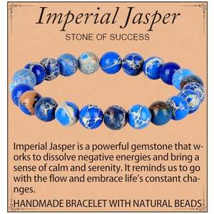 Joyería de piedra Natural de alta calidad, venta al por mayor, cuentas de piedra de ojo de Tigre, pulsera de cuentas de Color sólido para hombres y mujeres - Product Image 2