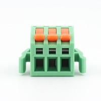 Proveedor de Conectores, Bloques de Terminales de Latón 3P, Tipo de Empalme de 3.5mm, Conectores Enchufables para PCB