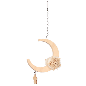 Soporte de madera natural para loros, juguetes para pájaros, perchas, juguetes para pájaros medianos - Product Image 3