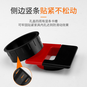 Cache-câbles de bureau Ying Sheng 50 60 65 mm – Boîte de gestion de câbles en plastique, couvercle décoratif carré ou ovale - Product Image 5