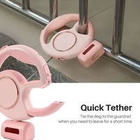 2024 Laisse de chien rétractable avec logo personnalisé Flash LED lumineux Laisse de chien automatique et durable avec support de sac à crottes
