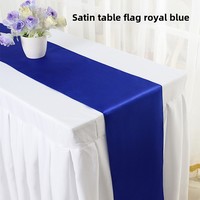 Vente en gros du fabricant Chemin de table en satin surjeteuse haute densité, nappe de mariage décontractée de style européen moderne en tricot pur
