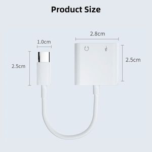 2 in 1 Type-c to 3.5mm Earphone <b>Cable</b> <b>Digital</b> Adapter Type C Usb-c Male to 3.5 Aux <b>Audio</b> Female Jack for Mobile Phones - Product Image 3