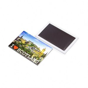 Imán de nevera redondo/rectangular personalizado de 58 mm con botón magnético, recuerdo de Escocia - Product Image 4