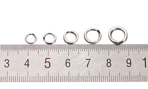 Alpha 304 thép không gỉ nhanh chóng phát hành đôi nhẫn phẳng chia vòng nối cho thu hút/mồi gian lận (100 Cái/Túi) - Product Image 3