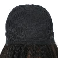 Perruque afro synthétique pas cher résistant à la chaleur Faux Locs Transparent Elastique Mesh Cap Kinky Twist Big Afro Perruques pour les femmes