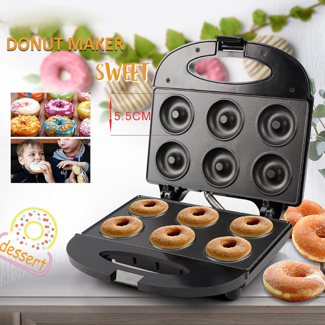 New Commercial Stainless Steel Electric Non-Stick Snack Waffle Machine Donut Machine