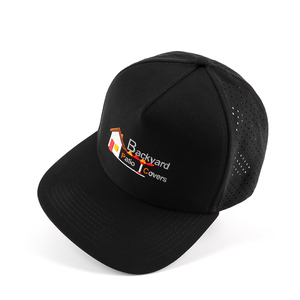 Gorra de béisbol deportiva informal de fábrica BSCI, sombrero perforado de ala más corta de 5 paneles con logotipo bordado personalizado, patrones de frutas Argyle con puntos - Product Image 4