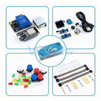 Kit de démarrage ESP32, ensemble complet de développement avec module WiFi/Ble ESP-32S, capteurs, kit de démarrage de base ESP32 pour projets IoT
