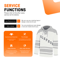 Hoodie Hoki Unisex Campuran Poliester/Katun dengan Bordir Tim Layanan OEM Cepat Kering Pakaian Olahraga