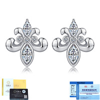 S925 Sterling zilveren oorsieraden met fruitdesign, unisex, met moissanite, geschikt als cadeau voor diverse gelegenheden