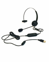 Headset Komunikasi Over-Ear Berkabel dengan Dual Plug 3.5mm, Suara Surround, Driver Dinamis untuk Pengajaran, Pelatihan, dan Panggilan