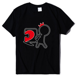 Hoge Kwaliteit Paar Bijpassende T-Shirts Hart Cartoon Print Korte Lengte Nek Valentijnsdag Groothandel Hoge Kwaliteit Kleding - Product Image 3