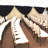 Location de chaise Louis de luxe rembourrée en or blanc ivoire pour la décoration de réception de mariage