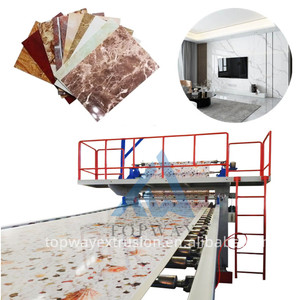 Precio de fábrica Laminado Compuesto PVC UV Hoja de pared Roca de carbono Mármol artificial Pvc Hoja que hace la máquina Línea de producción - Product Image 1