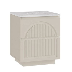 <span class=keywords><strong>Table</strong></span> <span class=keywords><strong>de</strong></span> <span class=keywords><strong>chevet</strong></span> effet <span class=keywords><strong>marbre</strong></span> pour chambre à coucher, meuble <span class=keywords><strong>de</strong></span> rangement en bois avec 2 tiroirs - Product Image 3