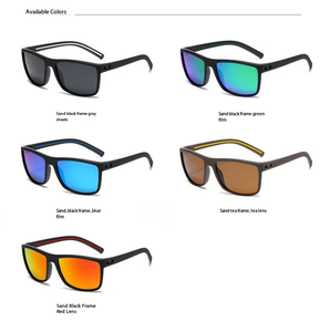 แว่นกันแดดเกรดทหารสำหรับผู้ชาย ทรงสี่เหลี่ยมแบบ Tactical Flat Top ลายตารางเพชร กรอบแบบ Cross Hatch ป้องกันรังสียูวี 400 รับทำโลโก้ตามสั่ง OEM - Product Image 6