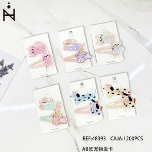 Set di 1200 fermagli per capelli a forma di animali per bambini, design carino. - Product Image 1